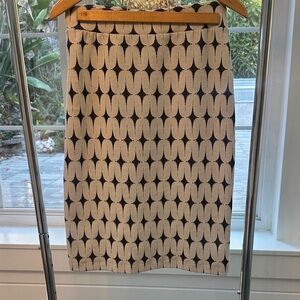 Black and White Patterned Skirt